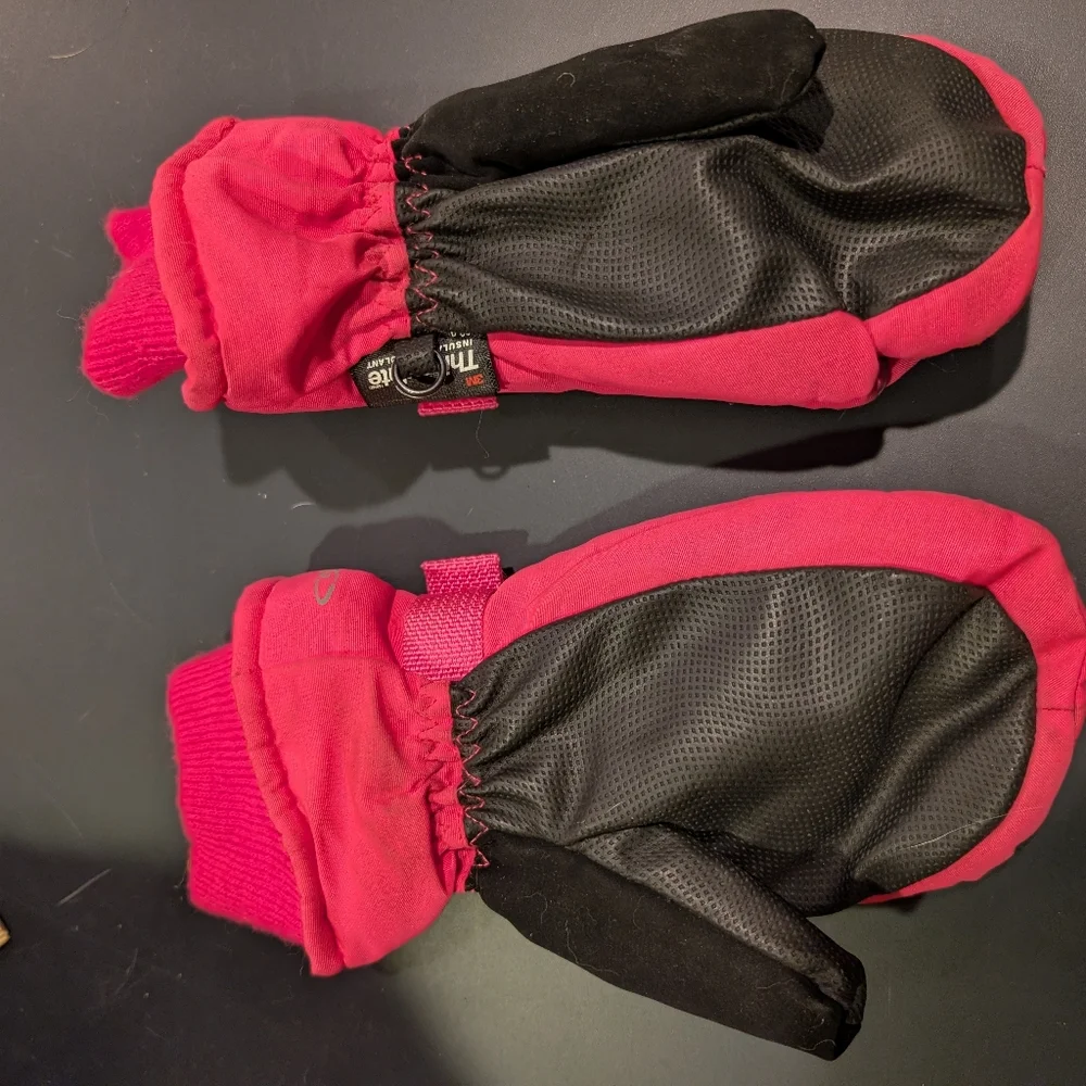 Pink Insulated Mittens